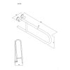 ANDEX Bez Barier Uchwyt półokrągły uchylny 80cm 801/80B stal nierdzewna biały